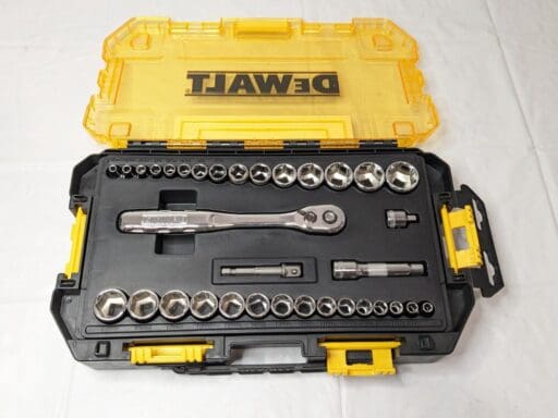 Drive socket set in open case.
