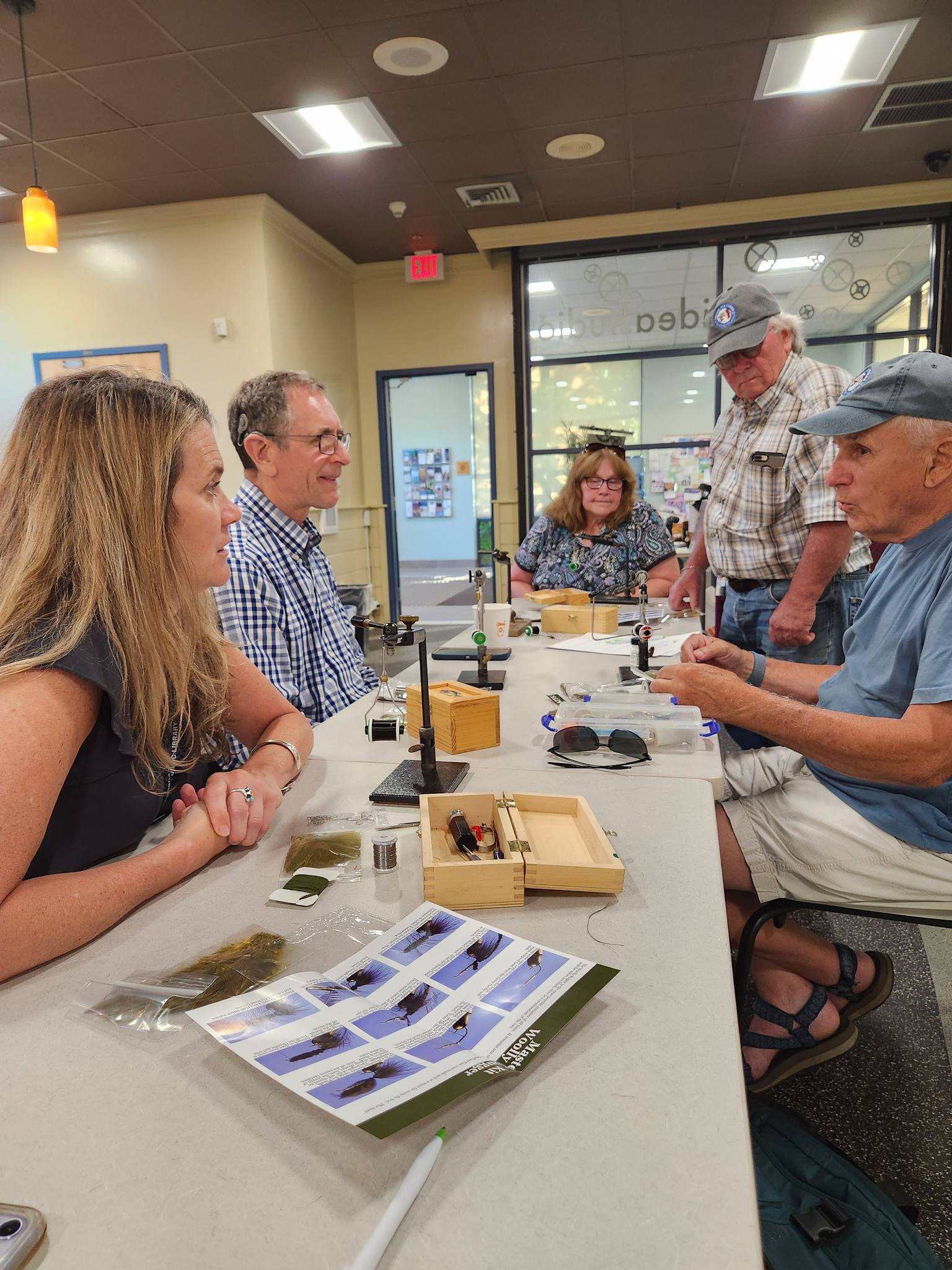 Veterans learning to make handmade fly ties for fishing