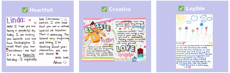 Samples of acceptable letters