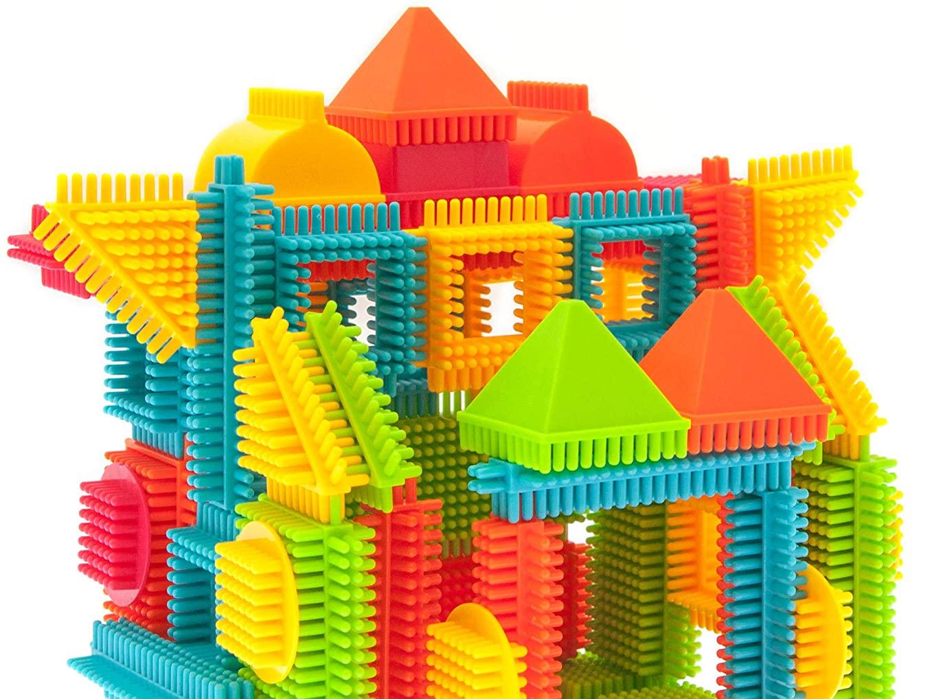 Colorful Bristol Blocks made into a building shape